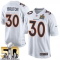 Nike Denver Broncos #30 David Bruton White Super Bowl 50 Men Stitched NFL Game Event Jersey