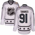 Mens Reebok New York Islanders #91 John Tavares Authentic White Metropolitan Division 2017 All-Star NHL Jersey