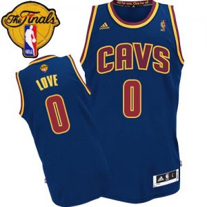 Men\'s Adidas Cleveland Cavaliers #0 Kevin Love Swingman Navy Blue CavFanatic 2016 The Finals Patch NBA Jersey