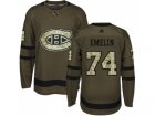 Adidas Montreal Canadiens #74 Alexei Emelin Green Salute to Service Stitched NHL Jersey