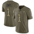 Nike Saints #1 Who Dat Olive Camo Salute To Service Limited Jersey