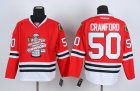 NHL chicago blackhawks #50 crawford red[new 2013 Stanley cup champions]