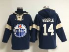 NHL edmonton oilers #14 Jordan Eberle blue jerseys(pullover hooded sweatshirt)