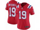 Women Nike New England Patriots #19 Malcolm Mitchell Vapor Untouchable Limited Red Alternate NFL Jersey