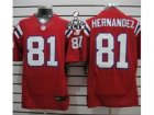 2015 Super Bowl XLIX Nike NFL New England Patriots #81 Aaron Hernandez Red Elite jerseys