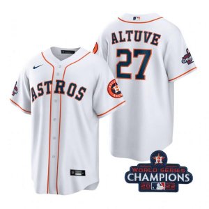 Astros #27 Jose Altuve White 2022 World Series Champions Cool Base Jersey
