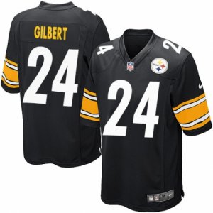 Mens Nike Pittsburgh Steelers #24 Justin Gilbert Game Black Team Color NFL Jersey