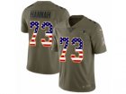 Men Nike New England Patriots #73 John Hannah Limited Olive USA Flag 2017 Salute to Service NFL Jersey