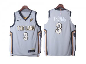 Cavaliers #3 Isaiah Thomas Gray Nike City Edition Authentic Jersey