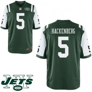 Mens New York Jets #5 Youth Christian Hackenberg Green Game Jersey
