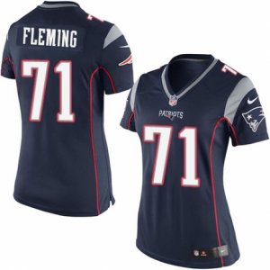 Women\'s Nike New England Patriots #71 Cameron Fleming Limited Navy Blue Team Color NFL Jersey