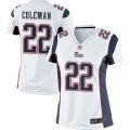 Womens Nike New England Patriots #22 Justin Coleman Limited White NFL Jersey