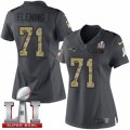 Womens Nike New England Patriots #71 Cameron Fleming Limited Black 2016 Salute to Service Super Bowl LI 51 NFL Jersey