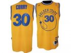 NBA Golden State Warriors #30 Stephen Curry 1974-75 Throwback Yellow(Revolution 30 Swingman)