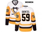 Womens Pittsburgh Penguins #59 Jake Guentzel White Away NHL Jersey