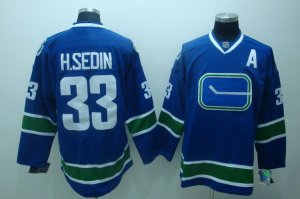 youth nhl vancouver canucks #33 h.sedin blue 3rd[a patch]