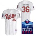 mlb minnesota twins #36 nathan white(blue strip)