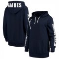 Atlanta Braves G III 4Her by Carl Banks Women's 12th Inning Pullover Hoodie Navy