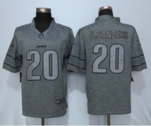 Men Nike Detroit Lions #20 Barry Sanders Gray Stitched Gridiron Gray Limited Jersey