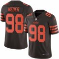 Mens Nike Cleveland Browns #98 Jamie Meder Limited Brown Rush NFL Jersey