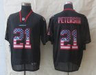 Nike Arizona Cardicals #21 Peterson Black Jerseys(USA Flag Fashion Elite)