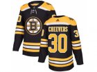 Men Adidas Boston Bruins #30 Gerry Cheevers Black Home Authentic Stitched NHL Jersey