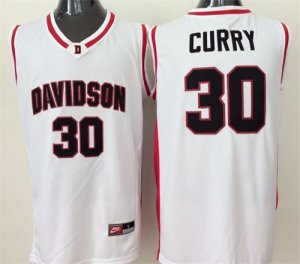 Davidson Wildcat #30 Stephen Curry Black College Basketball Jersey