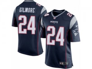 Mens Nike New England Patriots #24 Stephon Gilmore Game Navy Blue Team Color NFL Jersey