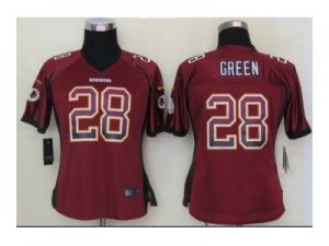 nike women nfl jerseys washington redskins #28 green burgundy red[Elite drift fashion]