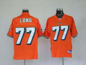 nfl miami dolphins #77 long orange