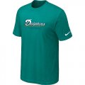 Nike Miami Dolphins Sideline Legend Authentic Font T-Shirt Green