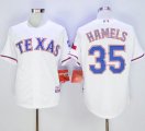 Men Texas Rangers #35 Cole Hamels White Cool Base Stitched MLB Jersey