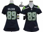 2015 Super Bowl XLIX Nike Women Seattle Seahawks #89 Doug Baldwin Blue