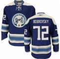 Mens Reebok Columbus Blue Jackets #72 Sergei Bobrovsky Premier Navy Blue Third NHL Jersey