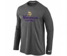 NIKE Minnesota Vikings Critical Victory Long Sleeve T-Shirt D.Grey