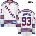 Men New York Rangers #93 mika zibanejad White Stitched NHL Jersey