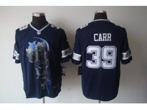 Nike NFL Dallas Cowboys #39 Brandon Carr Blue Jerseys(Helmet Tri-Blend Limited)