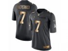 Mens Nike San Francisco 49ers #7 Colin Kaepernick Limited Black Gold Salute to Service NFL Jersey