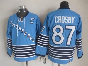 NHL Pittsburgh Penguins #87 Sidney Crosby Throwback blue jerseys