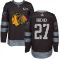 Mens Chicago Blackhawks #27 Jeremy Roenick Black 1917-2017 100th Anniversary Stitched NHL Jersey