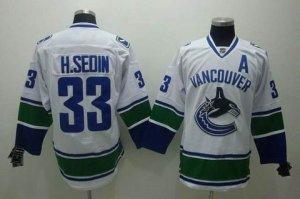 nhl vancouver canucks #33 h.sedin white