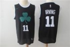 Celtics #11 Kyrie Irving Black Clover Logo Nike Swingman Jersey