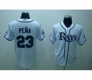 mlb tampa bay rays #23 pena white(2008 ws patch)