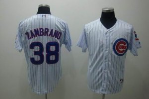 mlb chicago cubs #38 zambrono white(blue strip)