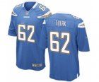 Men's Nike San Diego Chargers #62 Max Tuerk Game Electric Blue Alternate NFL Jersey