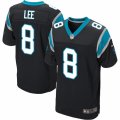 Mens Nike Carolina Panthers #8 Andy Lee Elite Black Team Color NFL Jersey