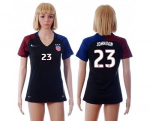 Womens USA #23 Johnson Away Soccer Country Jersey