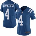 Women's Nike Indianapolis Colts #4 Adam Vinatieri Limited Royal Blue Rush NFL Jersey