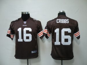 youth nfl cleveland browns #16 josh cribbs brown