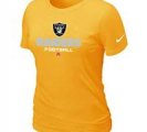 Women Okaland Raiders Yellow T-Shirt